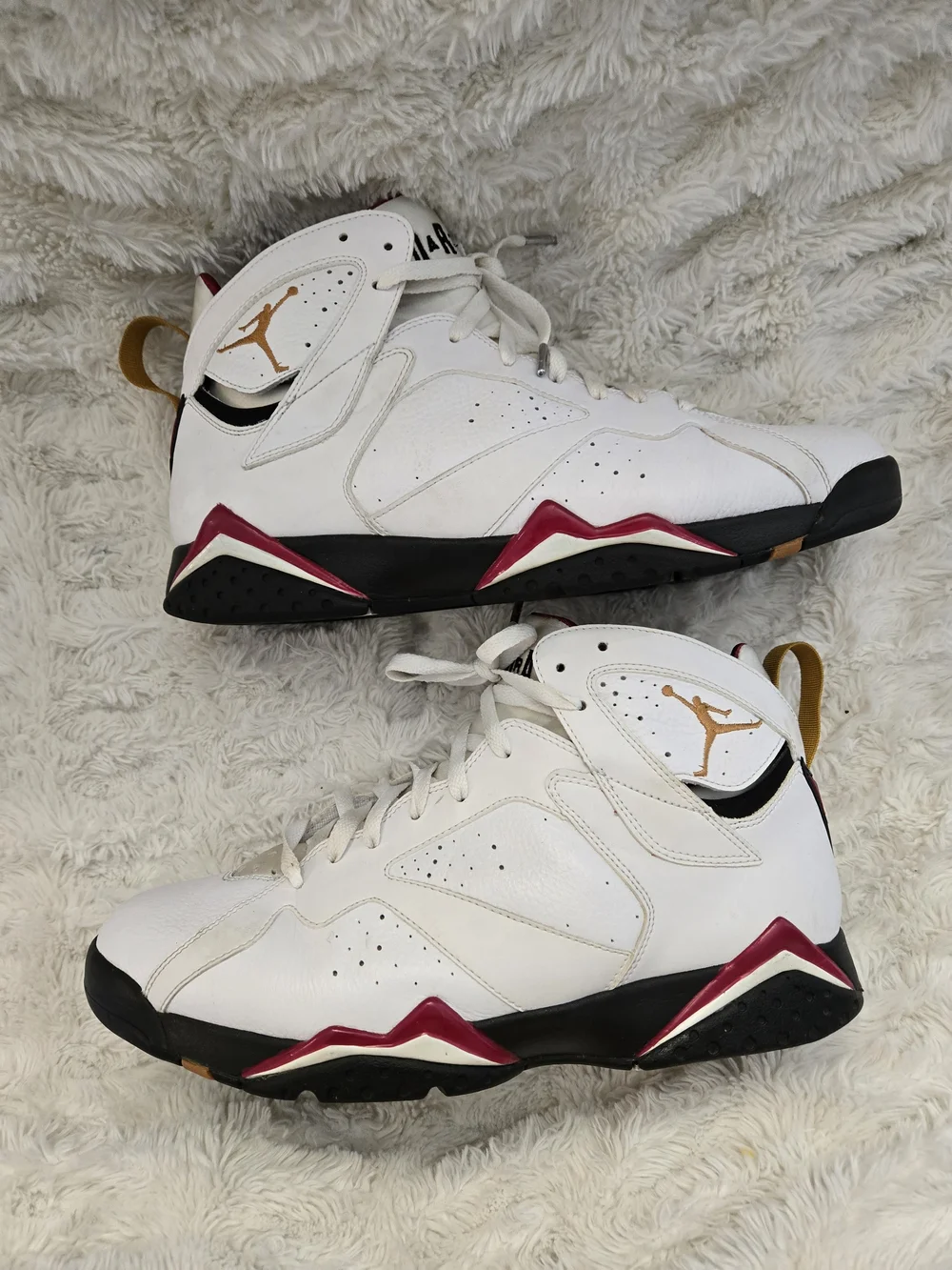 Air Jordan 7 Retro Cardinal White Black Red Size 13